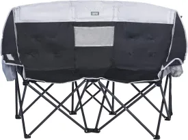 SunnyFeel Folding Double Camping Chair, Oversized Loveseat Chair, Heavy Duty Portable/Foldable Lawn Chair with Storage/Cooler for Outside/Outdoor/Travel/Picnic, Fold Up Camp Chairs for Adults 2 People