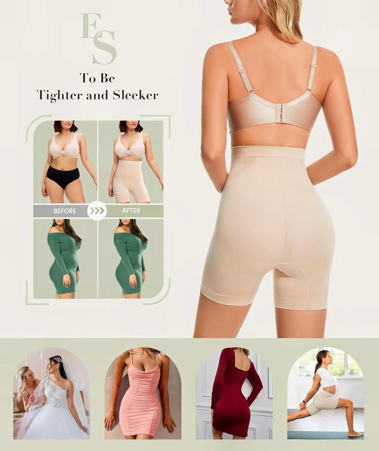 Tummy Control Shapewear Shorts High Waisted Body Shaper Shorts Butt Lifting Thigh Slimmer Seamless Girdles