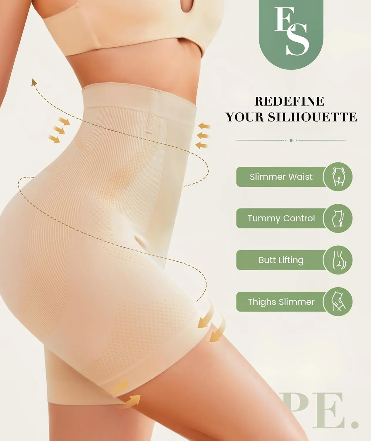 Tummy Control Shapewear Shorts High Waisted Body Shaper Shorts Butt Lifting Thigh Slimmer Seamless Girdles