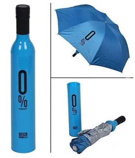 Ultra Umbrella Double Layer Folding Portable Umbrellas with Bottle Cover for UV Protection & Rain | Outdoor Unisex (Assorted Color), 110 cm