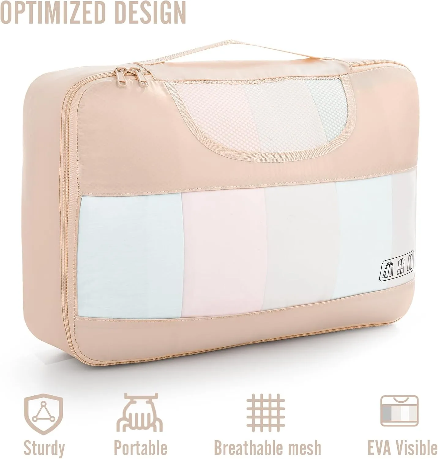 Veken 8 Set Packing Cubes for Travel, Gifts for Women Mom, Suitcase Organizer Bags for Luggage with Hanging Toiletry Bag and Shoe Bag, Vacation Essentials Travel Accessories for Cruise Ship