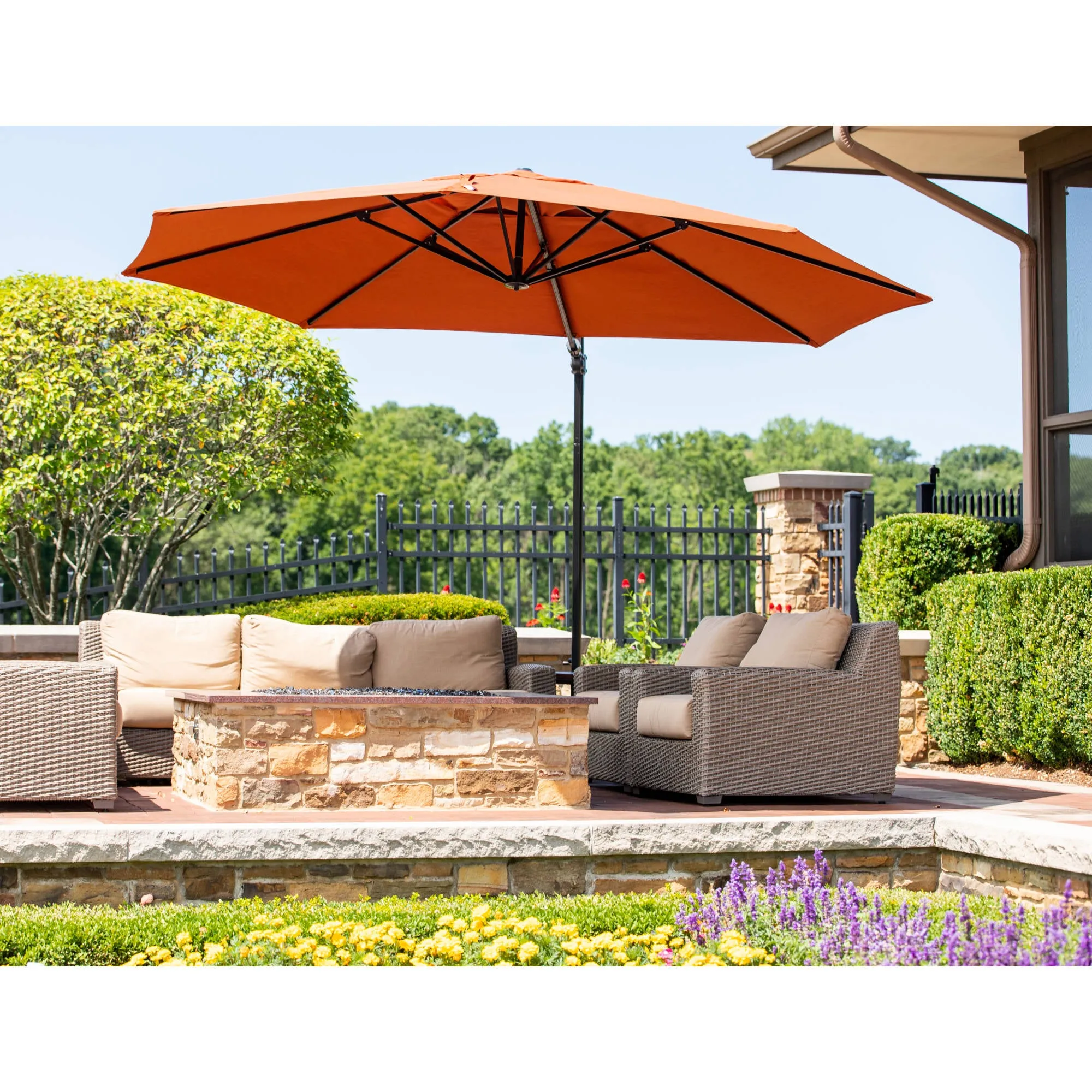 Victoria 13-ft Octagonal Cantilever Patio Umbrella in Sunbrella Acrylic