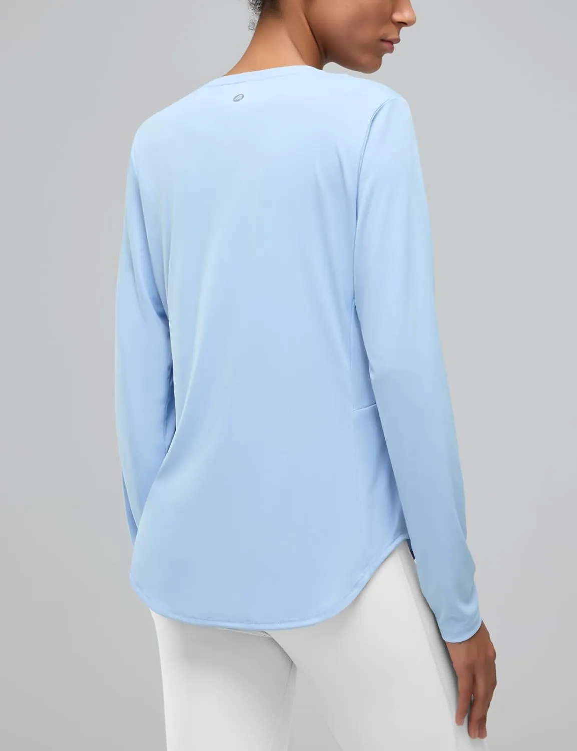 Womens Zipper Pockets Long Sleeve Rash Guard UPF 50  Sun Protection Shirts for Hiking Outdoor Workout Swim Shirt