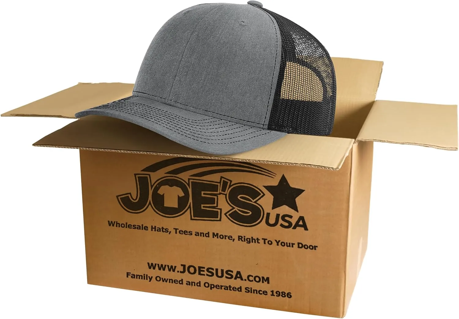 Yupoong YP Classics 6006 High Profile Flat Visor Snapback Trucker Hat - Blank, Bulk Caps